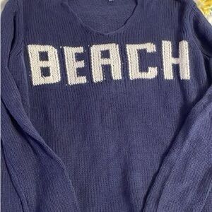 Simply Southern Navy Blue Beach Sweater